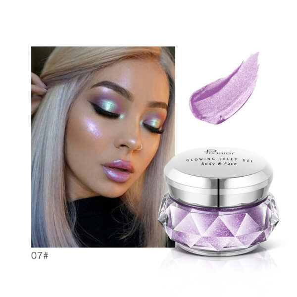 Face Highlighter Jelly Gel Mermaid Eyeshadow Glow Body Glitter Festival Makeup Iluminador Gold Liquid Highlighter Bronzer - Image 4